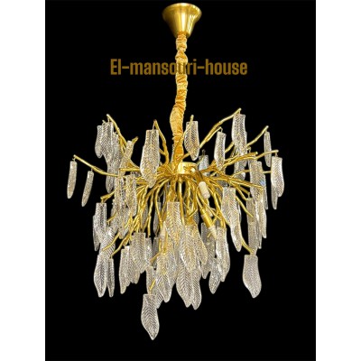 Plafonnier Boucle Cristal Suspendu