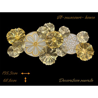 Déco mural  Floral Artistique Doré