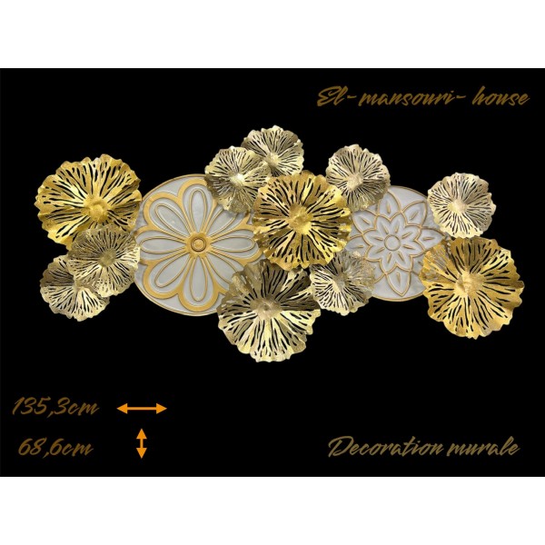 Déco mural  Floral Artistique Doré